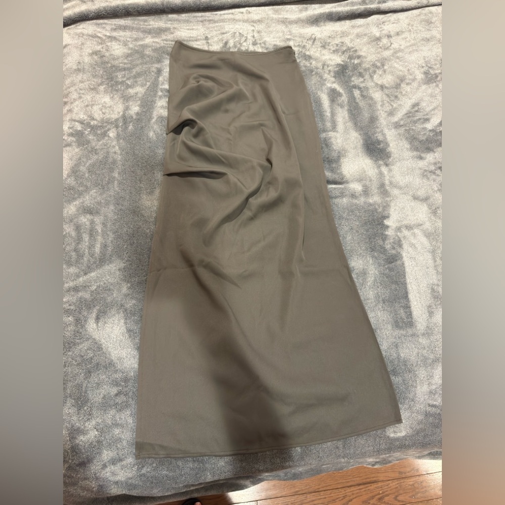 Boohoo Charcoal Maxi Skirt